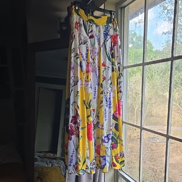 Anthropologie Dresses & Skirts - Anthropologie NWT Floral Yellow Maxi Skirt Sz 12